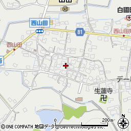兵庫県姫路市山田町西山田581周辺の地図
