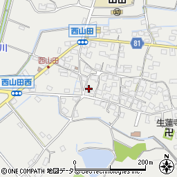 兵庫県姫路市山田町西山田616周辺の地図