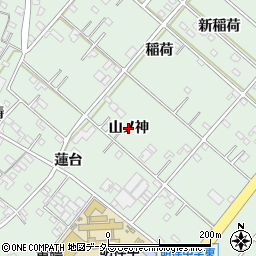 愛知県安城市東端町（山ノ神）周辺の地図