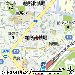 京都府京都市伏見区納所南城堀14-31周辺の地図