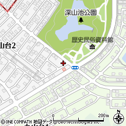 川西美山台郵便局周辺の地図