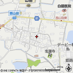 兵庫県姫路市山田町西山田558周辺の地図
