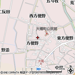 愛知県岡崎市大幡町方便野周辺の地図