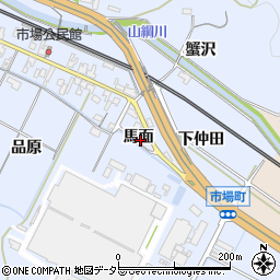 愛知県岡崎市市場町馬面5周辺の地図