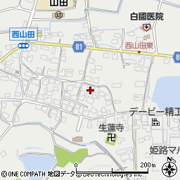 兵庫県姫路市山田町西山田554周辺の地図