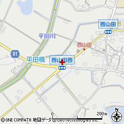 兵庫県姫路市山田町西山田215周辺の地図