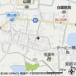 兵庫県姫路市山田町西山田556周辺の地図