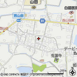 兵庫県姫路市山田町西山田566周辺の地図