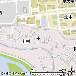 京都府宇治市五ケ庄上村周辺の地図