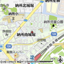京都府京都市伏見区納所薬師堂15-14周辺の地図