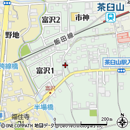 愛知県新城市富沢（北裏）周辺の地図