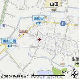 兵庫県姫路市山田町西山田199周辺の地図