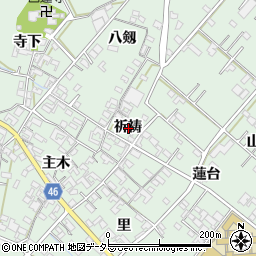 愛知県安城市東端町祈祷周辺の地図