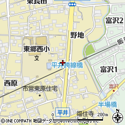 愛知県新城市平井野地周辺の地図
