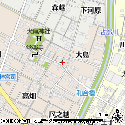 愛知県岡崎市下和田町北浦4周辺の地図