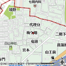 京都府大山崎町（乙訓郡）下植野（梅ケ畑）周辺の地図