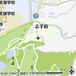 兵庫県三田市志手原1361-14周辺の地図