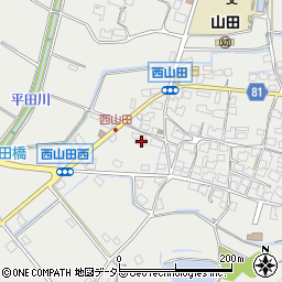兵庫県姫路市山田町西山田197周辺の地図