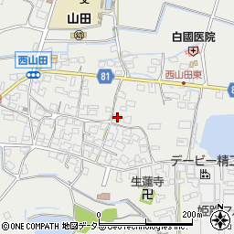 兵庫県姫路市山田町西山田101周辺の地図