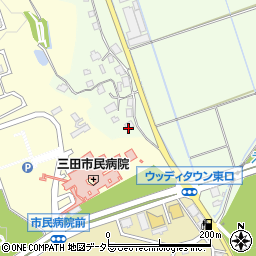 兵庫県三田市西野上402周辺の地図