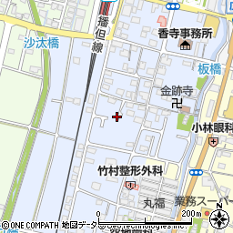 兵庫県姫路市香寺町中屋周辺の地図