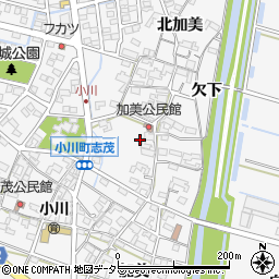 愛知県安城市小川町南加美周辺の地図