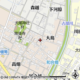 愛知県岡崎市下和田町北浦3周辺の地図