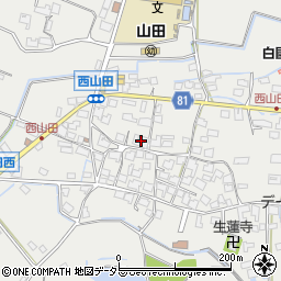 兵庫県姫路市山田町西山田593周辺の地図