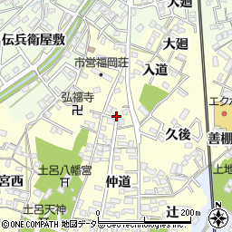愛知県岡崎市福岡町北御坊山周辺の地図