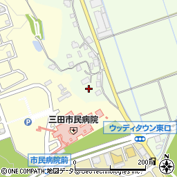 兵庫県三田市西野上409周辺の地図