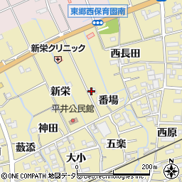 愛知県新城市平井新栄57周辺の地図