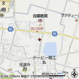兵庫県姫路市山田町西山田76周辺の地図