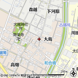愛知県岡崎市下和田町北浦2周辺の地図