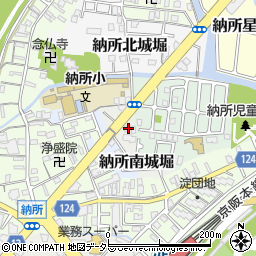 京都府京都市伏見区納所南城堀2周辺の地図
