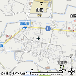 兵庫県姫路市山田町西山田595周辺の地図