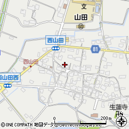 兵庫県姫路市山田町西山田608周辺の地図