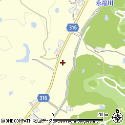 兵庫県加東市永福周辺の地図