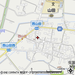 兵庫県姫路市山田町西山田626周辺の地図