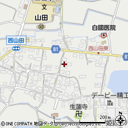 兵庫県姫路市山田町西山田95周辺の地図