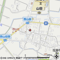 兵庫県姫路市山田町西山田619周辺の地図