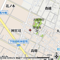 愛知県岡崎市下和田町神宮司5周辺の地図