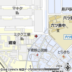 愛知県岡崎市下青野町上川田周辺の地図
