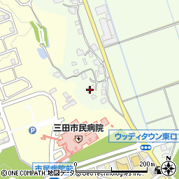 兵庫県三田市西野上410周辺の地図