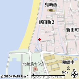 愛知県常滑市新田町2丁目58周辺の地図