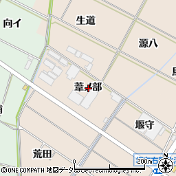 愛知県岡崎市坂左右町葦ノ部周辺の地図