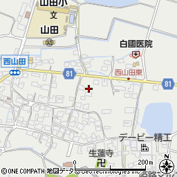 兵庫県姫路市山田町西山田94周辺の地図