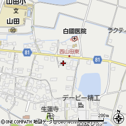 兵庫県姫路市山田町西山田73周辺の地図