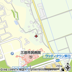 兵庫県三田市西野上407周辺の地図