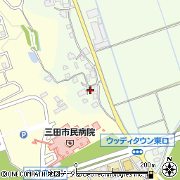 兵庫県三田市西野上405周辺の地図