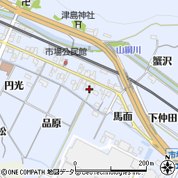 愛知県岡崎市市場町東町40周辺の地図